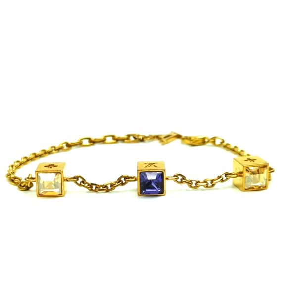 LOUIS VUITTON BRACELET GOLD /PURPLE/ GL1101 - Picture 1 of 13